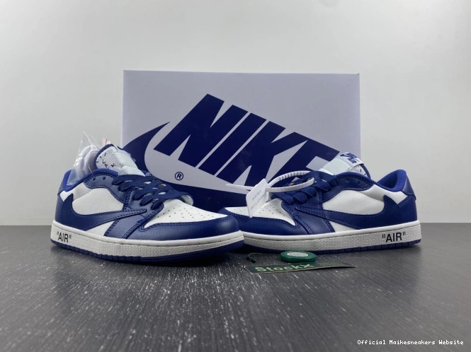 Official Maikesneakers DM7890-101 1 AIR JORDAN X TRAVIS CUSTOM OFF-WHITE SCOTT X 0703
